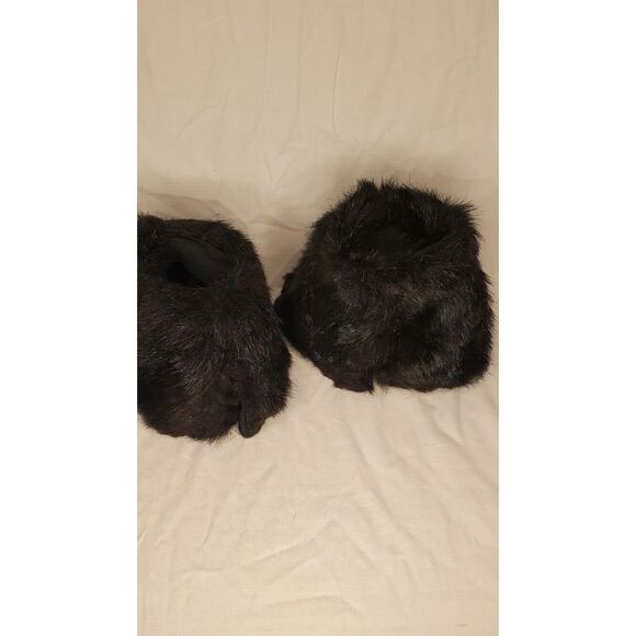 Women's Black Faux Fur Wrist Cuffs by Kathleen for Sweet Herb - OSFA - Picture 2 of 7